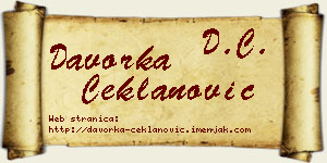 Davorka Čeklanović vizit kartica